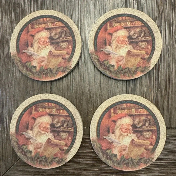Naturally Absorbent Christmas Coasters (4) - Picture 1 of 1